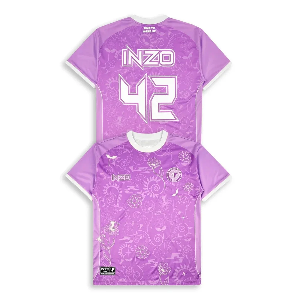 Inzo Floral Void Wake Up Soccer jersey EDM rave Size XXL XXLarge Purple